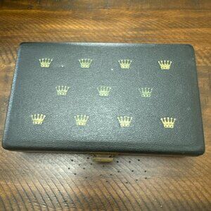 Rolex Cufflink and Tie Clip Case with Red Velvet